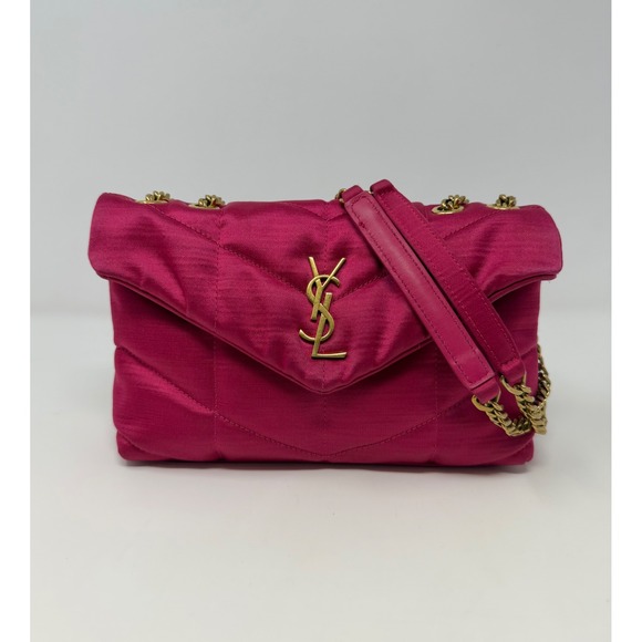 Saint Laurent Handbags - Saint Laurent YSL Toy Puffer Quilted Shoulder Bag Pink
